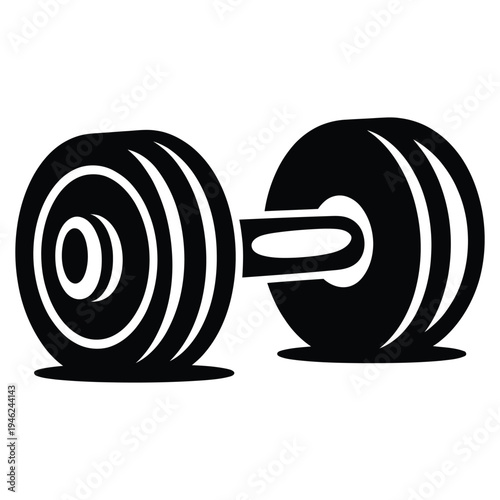 dumbbell isolated on white