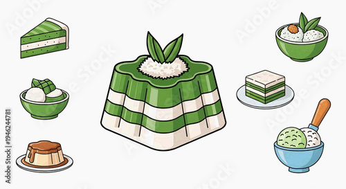 A delightful collection of sweet desserts and creamy treats, perfect for any occasion or craving