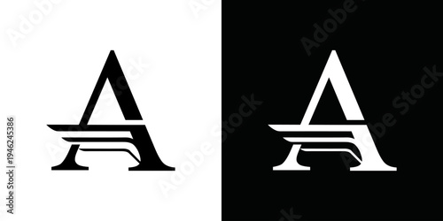 simple vector logo of initials A and S