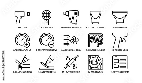 Guide to heat gun functions and uses: temperature control, airflow, and more