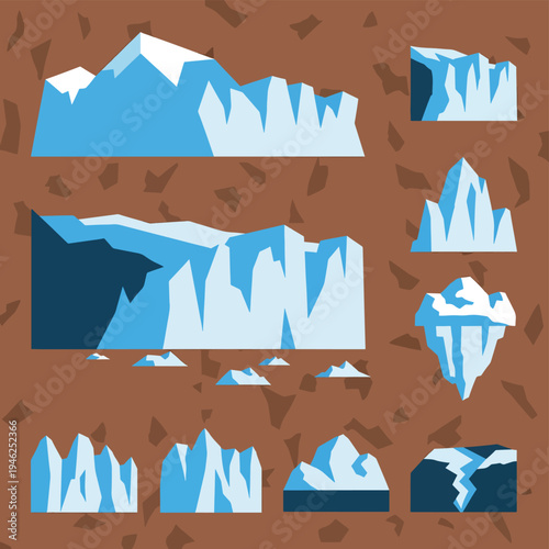 Stylized Iceberg Set