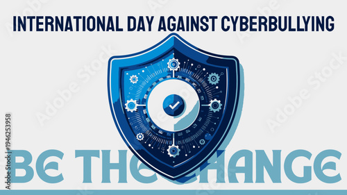 International Day Against Cyberbullying Graphic vector illustration