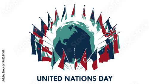 United Nations Day Celebration Concept vector illustration