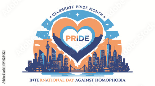 Celebrate Pride Month Vector Design vector illustration