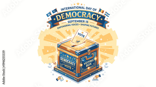International Day Of Democracy Banner vector