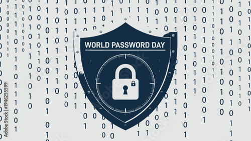 World Password Day Security Shield Concept vector
