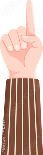 Illustration of Hand Pointing Up