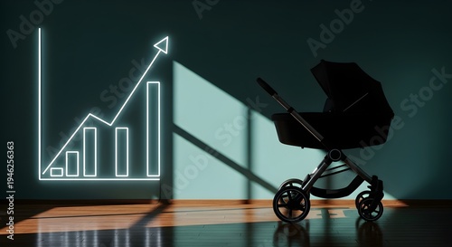 Baby Boom Indicator A Visual Metaphor for Rising Birth Rates and the Economic Growth of Parenthood