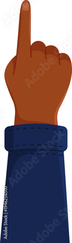 Hand Pointing Upwards Illustration