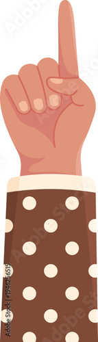 Illustration of Hand Pointing Up