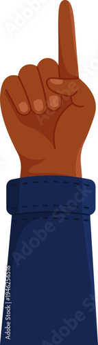 Illustration of Hand Pointing Up