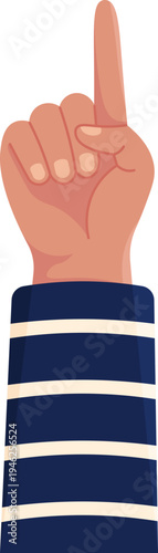Illustration of Hand Pointing Up