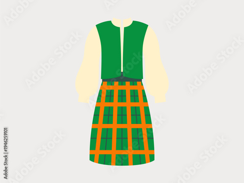 Man Irish costume icon. Saint Patrick's day icon design. Flat vector icon style.