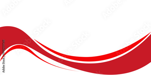 Vector red line background curve element with white space for text and message design, overlapping layers, vector. eps10