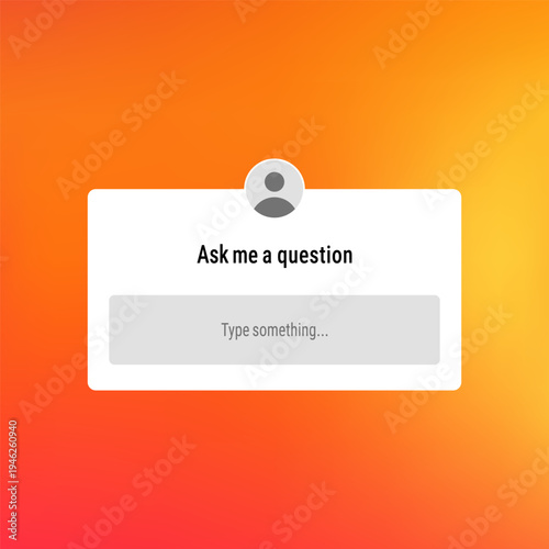 Social media Instagram post of Ask me a question