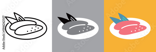 シンプルな辛子明太子のアイコン