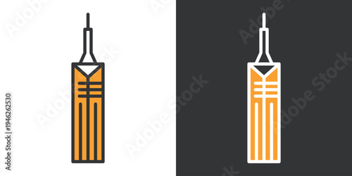 シンプルな福岡タワーのアイコン