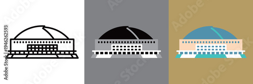 シンプルな福岡ドームのアイコン