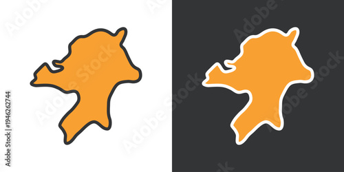 シンプルな日本の福岡県のアイコン