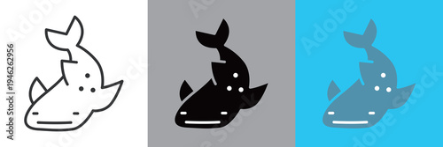 編集可能なジンベエザメのアイコン
