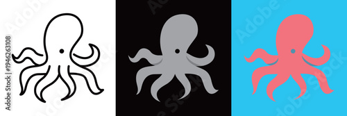 軟体動物の蛸アイコン