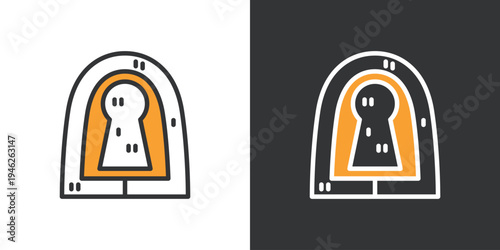 編集可能な大阪名所の仁徳天皇陵古墳アイコン