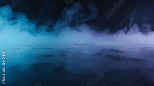 Wallpaper Mural Abstract atmospheric backdrop of blue and purple smoke rising against a dark backdrop Torontodigital.ca