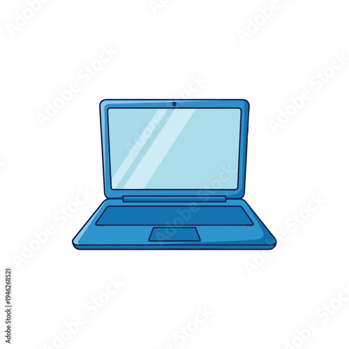 Laptop with a glowing screen