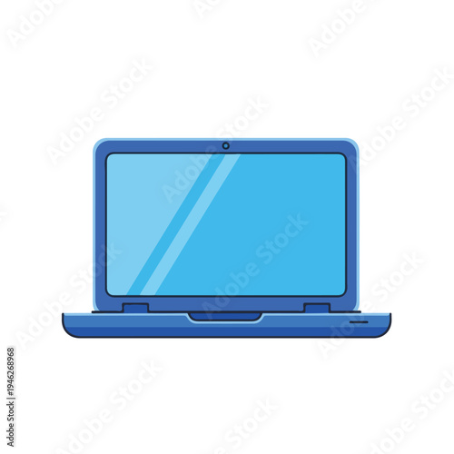 Laptop with a glowing screen