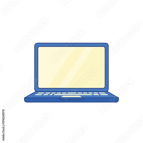 Laptop with a glowing screen