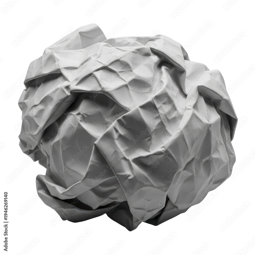 Fototapeta premium Crumpled paper ball