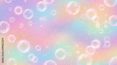 Dreamy blur gradient with embedded soap bubble effects and pastel glow, All the Feels background