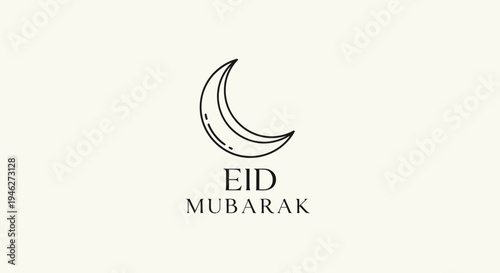 Eid Mubarak Islamic Holiday Greeting Card.