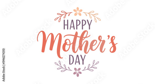 Happy Mothers Day Greeting Card Design.