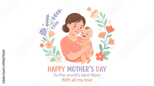 Mother and Child Embracing.