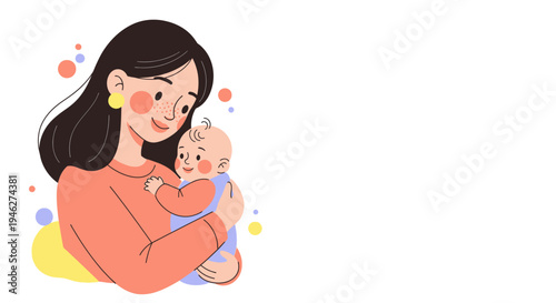 Mother Holding Baby Close to Heart.