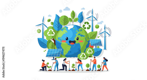 Sustainable Earth with Renewable Energy Sources.