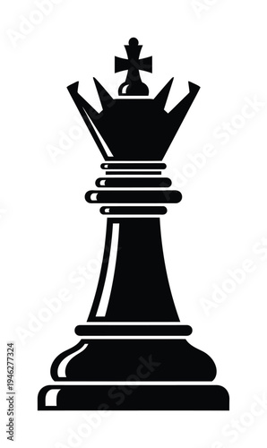 Vector of a chess king piece standing upright in a modern design