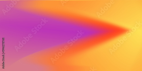 Sunset gradation background. Warm gradient yellow, orange purple hues blending, perfect for autumn design, seasonal presentation projects. Wavy light line backdrop. Vector vibrant bg.
