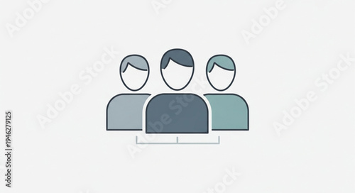 Three stylized people icons representing a group or team.