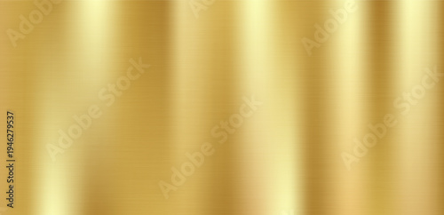 Golden Brushed Metal Texture with Vertical Lines, Reflective Gradient, and Polished Foil Surface