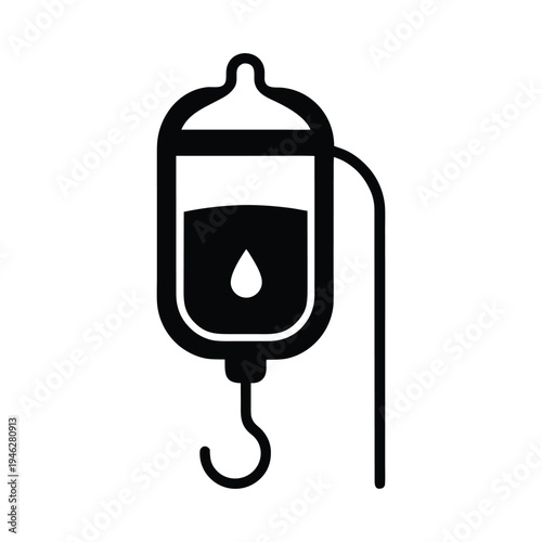 Blood Bag Icon Vector Illustration