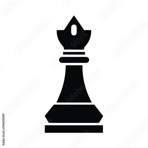 Business Strategy Chess Piece Icon Vector Illustration