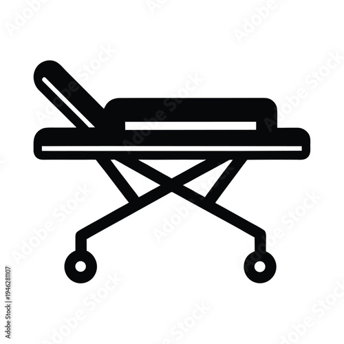 Hospital Stretcher Icon Vector Illustration