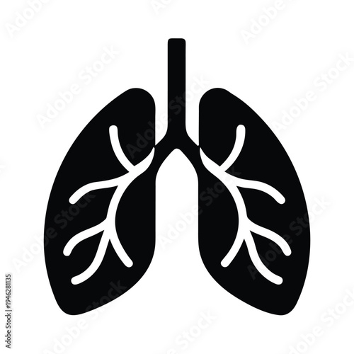 Lungs Icon Vector Illustration