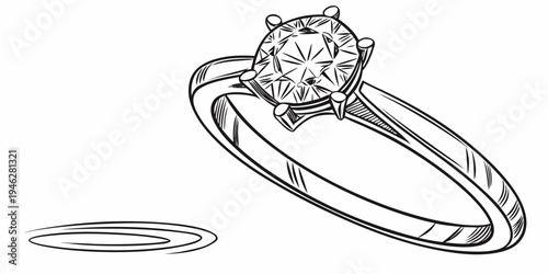 hand drawn illustration of a cat