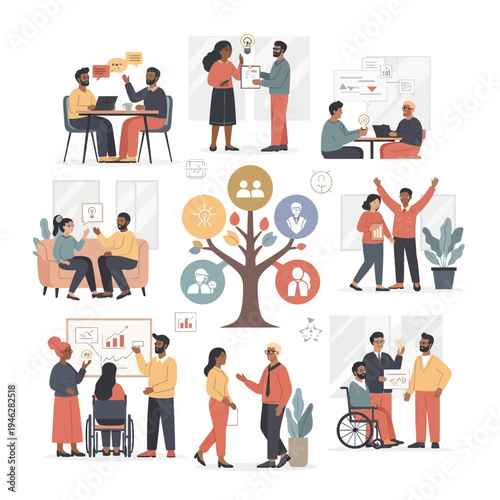 Diverse People Working Together Collaborating.