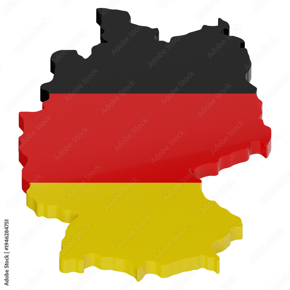Fototapeta premium Germany Map With Flag