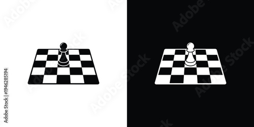 Black and white chess pieces on checkerboard chessboard