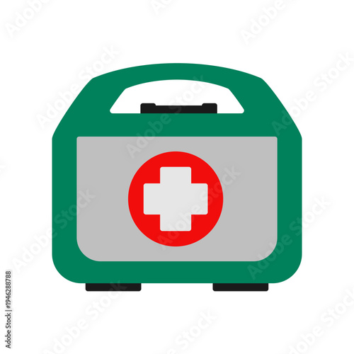 first aid box simple flat icon illustration